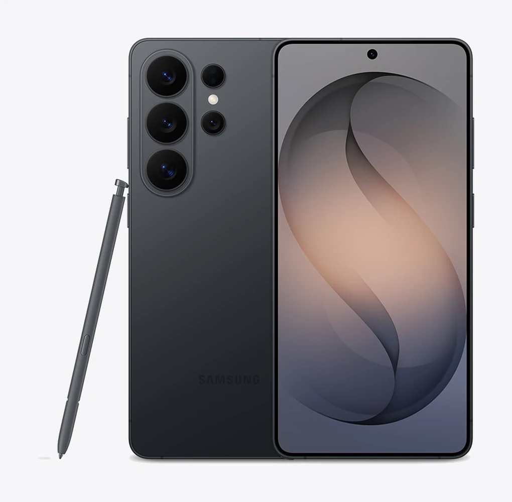 Samsung Galaxy S26 Ultra in Black mit S Pen, Vorder- und Rückseite